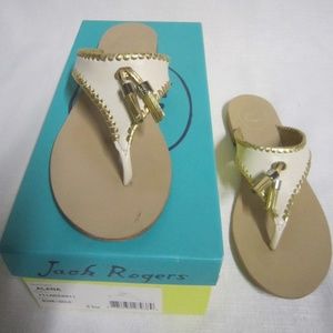 Jack Rogers Ivory Alana Sandal, Sz 8.5